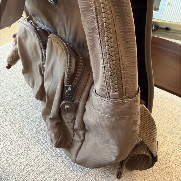 Kipling Beige Backpack with Charm - Picture 7 of 9